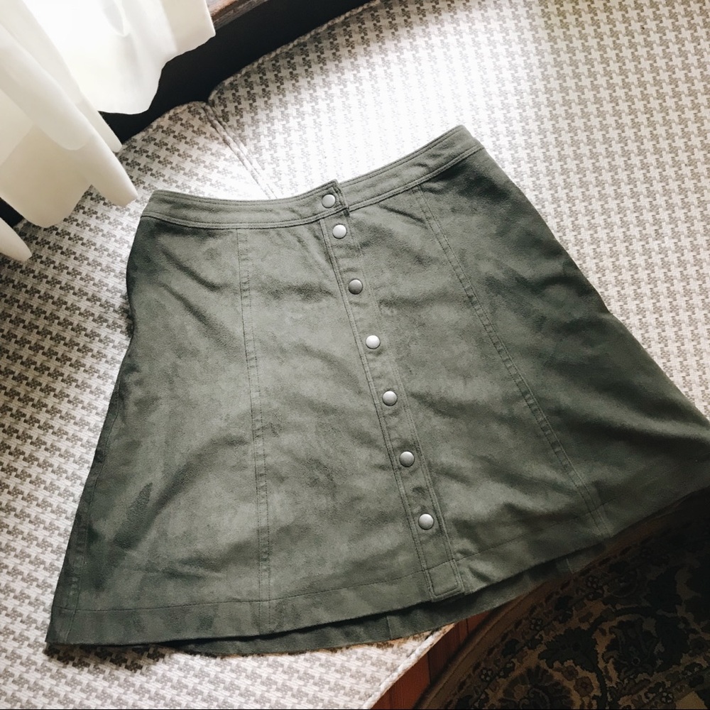 Abercrombie and Fitch suede a-line skirt